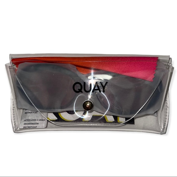 QUAY Show Up Sunglasses Black Frame Brown Lenses - Picture 8 of 10